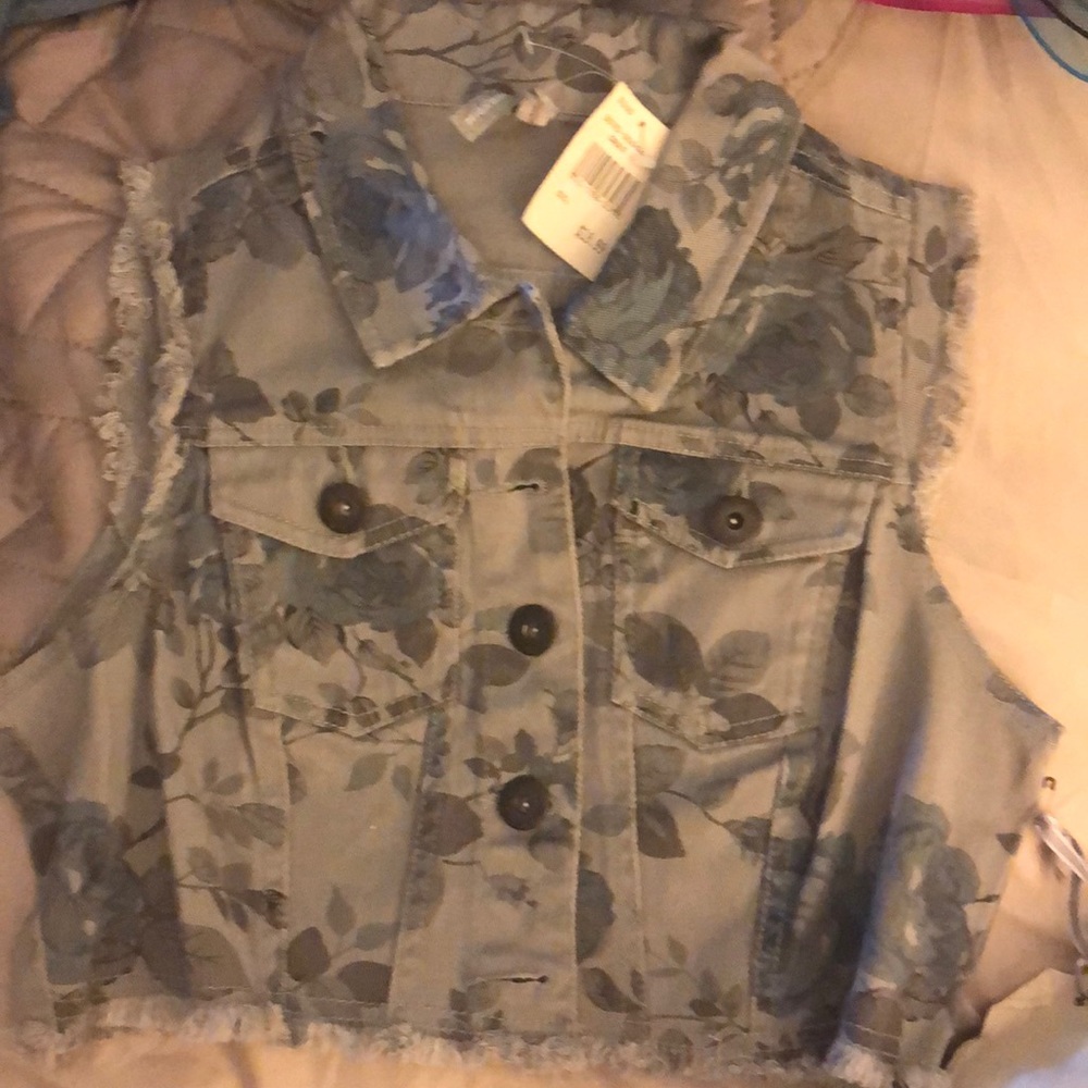 Girls denim vest